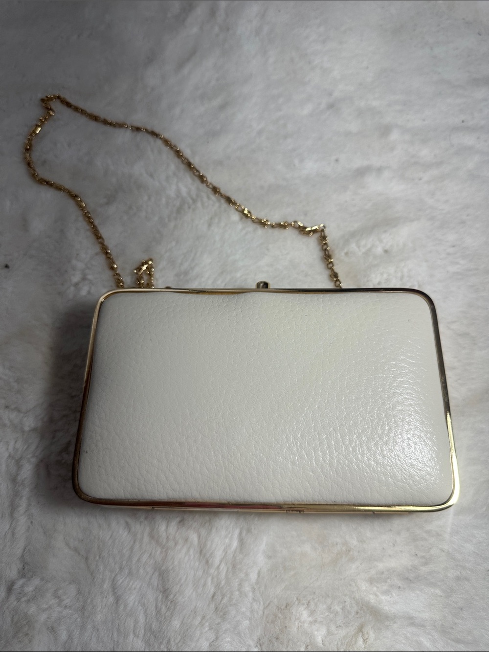 J.McLaughlin Kingston cream and gold clutch